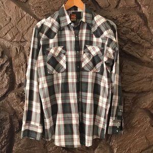 Vintage Rock Canyon Plaid Western Shirt w/Snaps